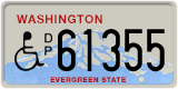Washington, Vehicles for disabled persons (D/P 12345)