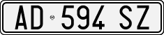 License plate of Italy, Cars (1994 year series)