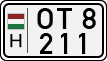 license plates of Hungary, Oldtimers (1990)