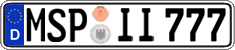 German license plate, Regular plates