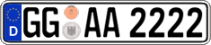 German license plate, Regular plates