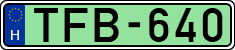 license plates of Hungary, Electric vehicles (1990)