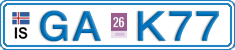 License plate of Iceland, Cars