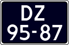 License plate of the Netherlands, Imported oldtimers (cars)
