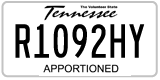 Tennessee, Apportioned