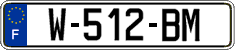 French license plate, SIV (garage)