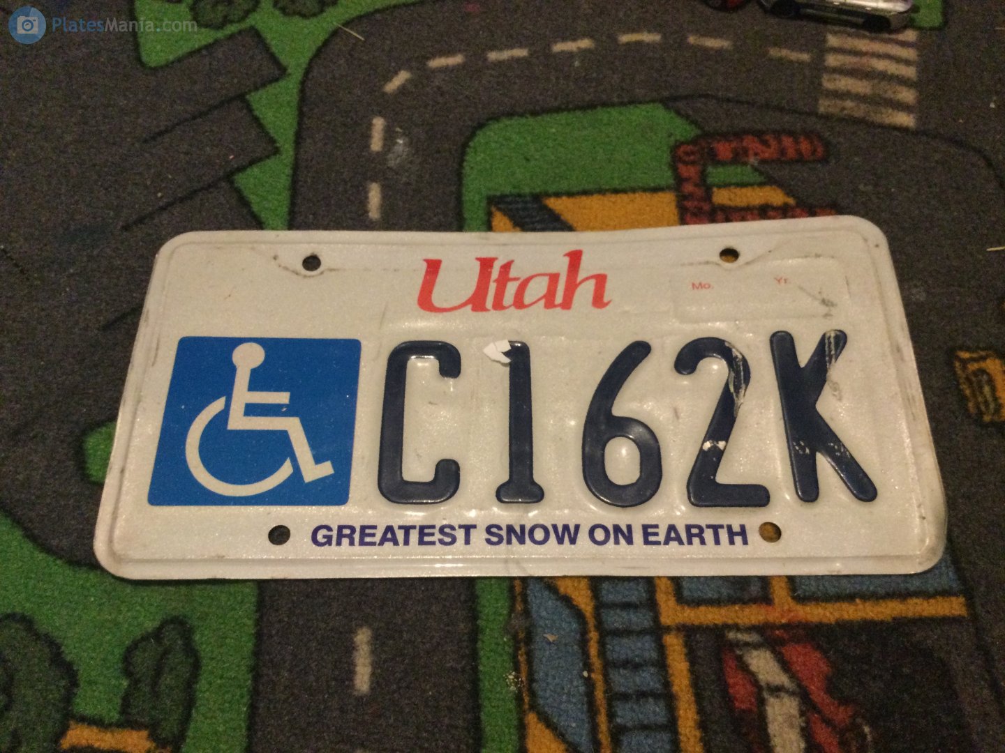 C162K, License plate without vehicle 