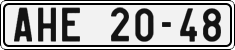 License plate of the Czech Republic, Cars (1960)