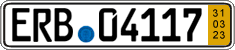 German license plate, Short-term transit plates