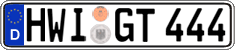 German license plate, Regular plates
