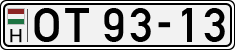 license plates of Hungary, Oldtimers (1990)