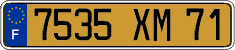 French license plate, FNI