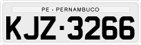 License plate of Brazil, Private owners (1990)