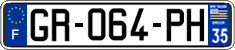 French license plate, SIV (ordinary)