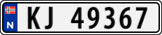 License plate of Norway, Cars
