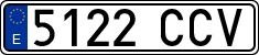 License plates of Spain, Ordinary (2000)