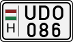 license plates of Hungary, Cars (1990)