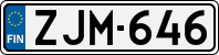 License plate of Finland, Cars