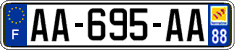 French license plate, SIV (ordinary)