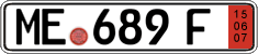 German license plate, Export transit plates