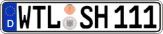 German license plate, Regular plates
