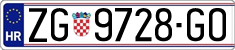 License plate of Croatia, Regular plates