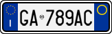 License plate of Italy, Cars (1994 year series)