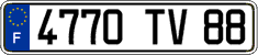 French license plate, FNI
