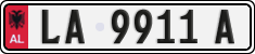 License plate of Albania, Cars (1993)