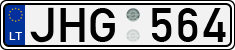 License plate of Lithuania, Cars