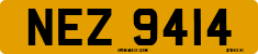 License plate of the United Kingdom, Northern Ireland (1966)