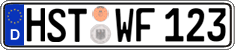 German license plate, Regular plates