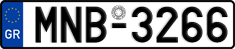 License plate of Greece, Cars