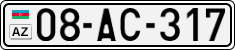 License plate of Azerbaijan, Cars
