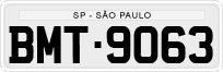 License plate of Brazil, Private owners (1990)