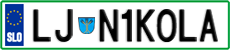 License plate of Slovenia, Vanity Plates
