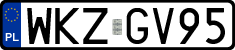 License plates of Poland, Regular car plates
