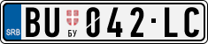 License plate of Serbia, Cars