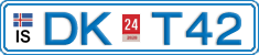 License plate of Iceland, Cars