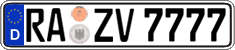 German license plate, Regular plates