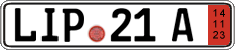 German license plate, Export transit plates