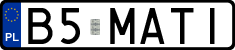 License plates of Poland, Vanity Plates