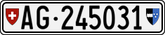 License plate of Switzerland, Cars