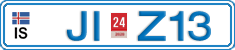 License plate of Iceland, Cars