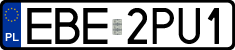 License plates of Poland, Regular car plates