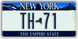 New York, County plate (AB-123)