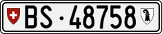 License plate of Switzerland, Cars