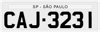 License plate of Brazil, Private owners (1990)