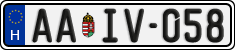 license plates of Hungary, Regular plates (2022)