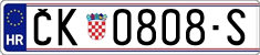License plate of Croatia, Regular plates